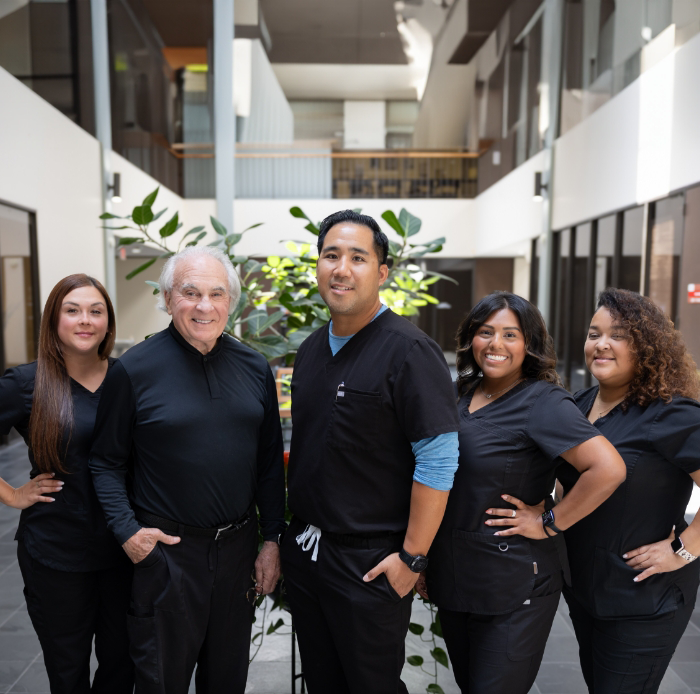 Dentists with dental team