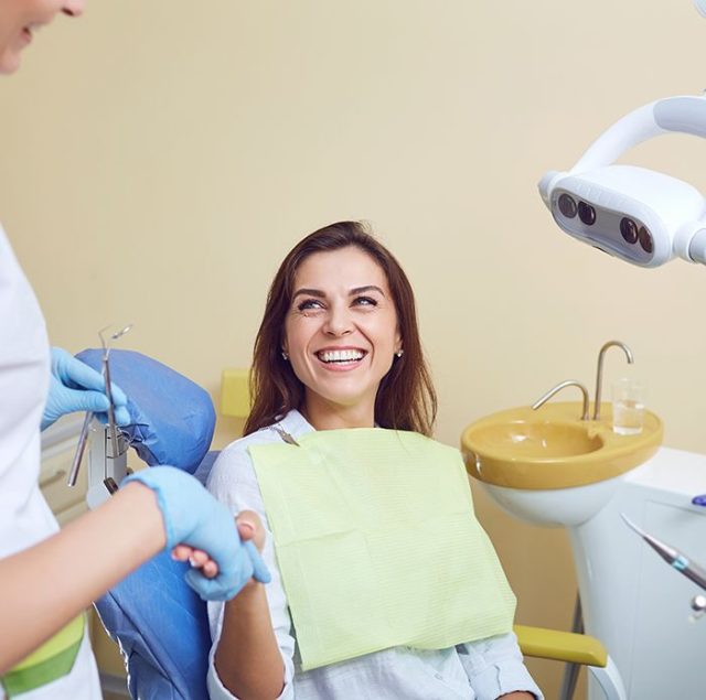 patient visiting the dentist